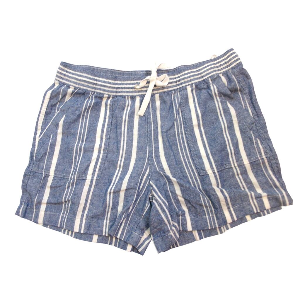 Nautica Blue and White Striped Casual Women's Shorts